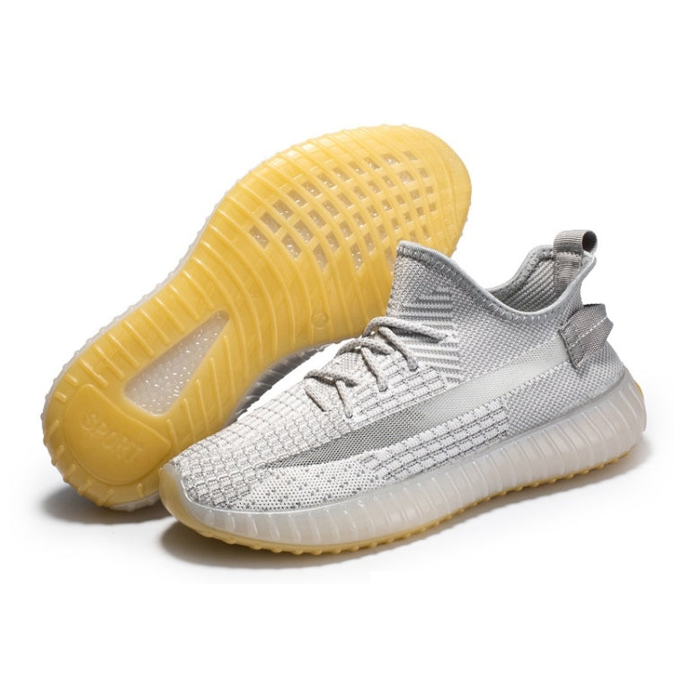 Men Spring And Summer Transparent TPR Sole Casual Sneakers, Size: 40
