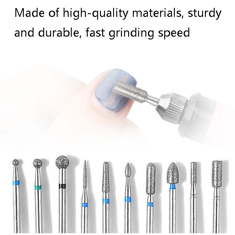 Tungsten Steel Alloy Nail Art Polished Head Set Grinding Machine Drain Brush Dead Polishing Tool, Specification: ZH02