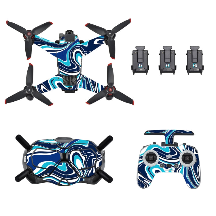 STARTRC UAV + Remote Control + Glasses Body Protective PVC Sticker For DJI  FPV