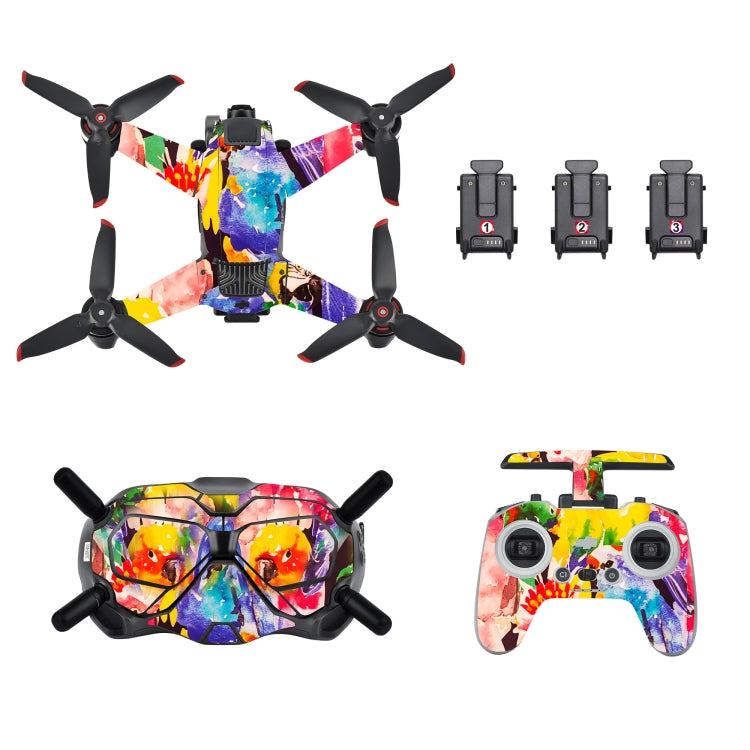 STARTRC UAV + Remote Control + Glasses Body Protective PVC Sticker For DJI  FPV
