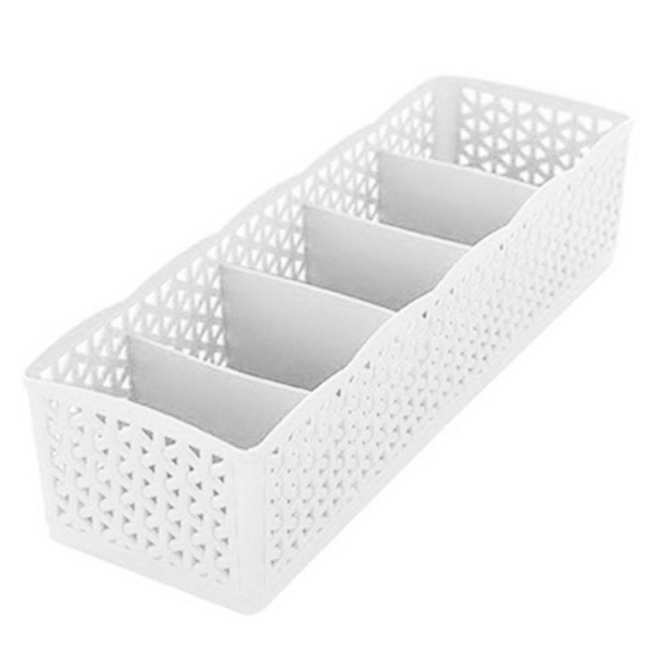 Grids Wardrobe Storage Box Women Men Socks Bra Underwear Plastic Storage Basket