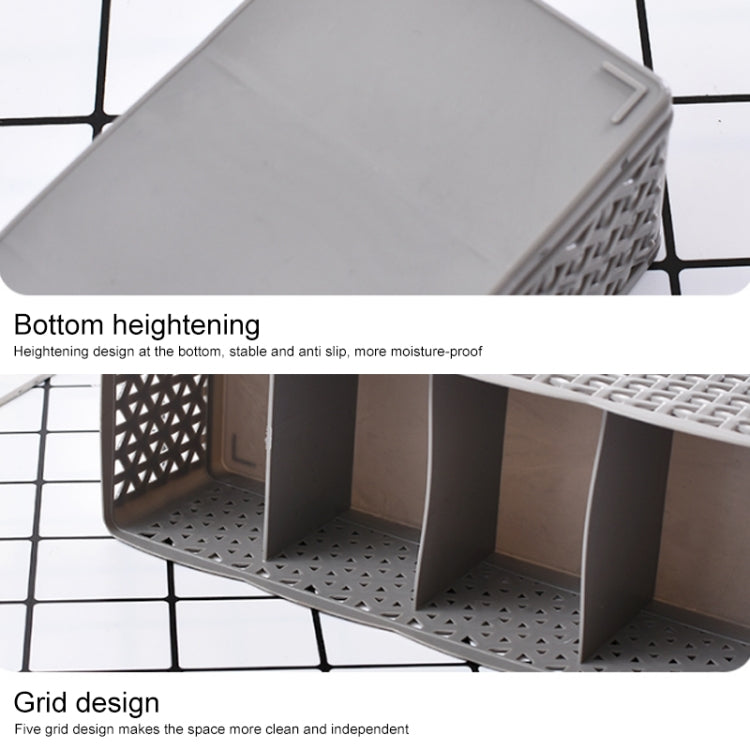 Grids Wardrobe Storage Box Women Men Socks Bra Underwear Plastic Storage Basket