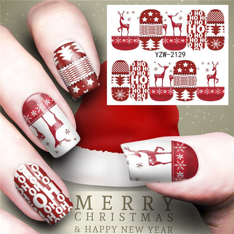 50 PCS Nail Sticker Set Decal Water Transfer Slider Nails Art Decoration, Color:YZWN352