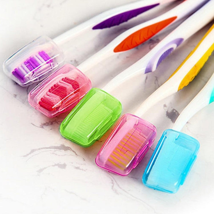 50 PCS Portable Toothbrushes Head Cover Holder Travel Hiking Camping Case, Random Color Delivery