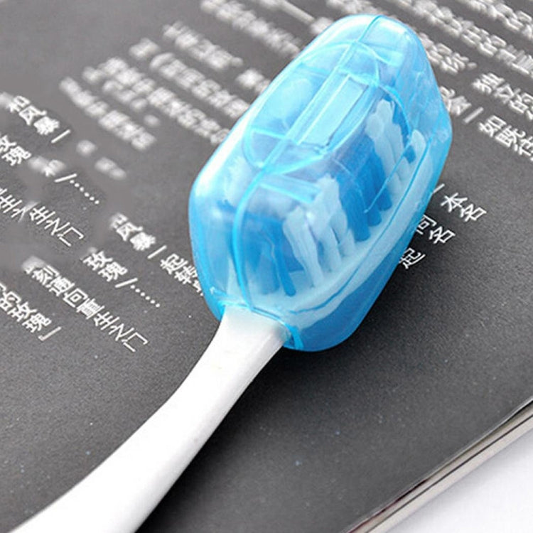 50 PCS Portable Toothbrushes Head Cover Holder Travel Hiking Camping Case, Random Color Delivery
