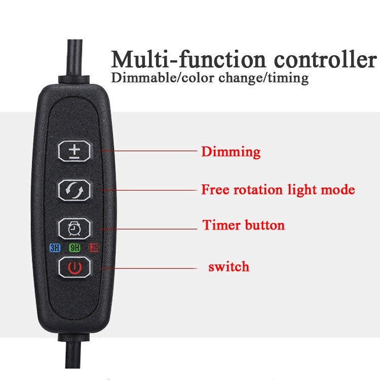 LED Square Plant Growth Fill Light Adjustment Time Promotes Growth Plant Lamp Without Power Adapter, Power: 20W