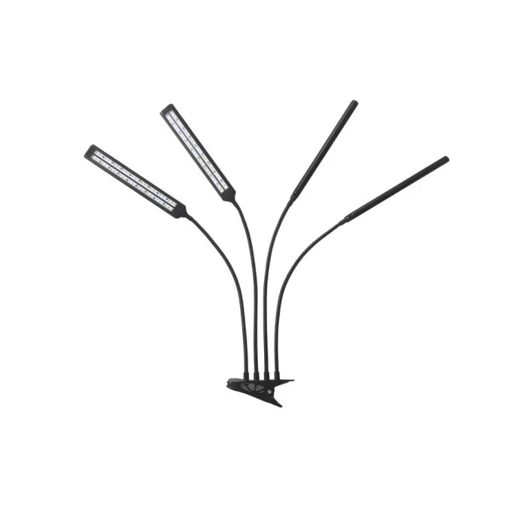 40W Four Heads Double-Row Clip Plant Growth Lamp LED Multi-Meat Flower Melon Fruit Plant Fill Light, Without Power Adapter