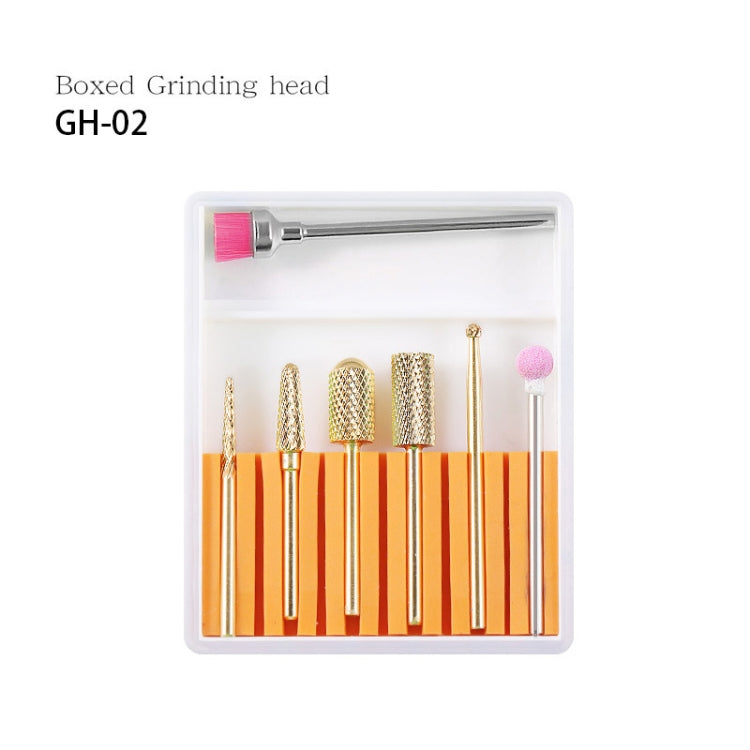 Nail Art Ceramic Tungsten Steel Alloy Grinding Heads Set Grinder Polishing Tool, Color Classification: GH-02