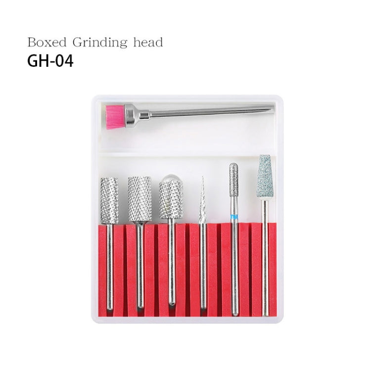 Nail Art Ceramic Tungsten Steel Alloy Grinding Heads Set Grinder Polishing Tool, Color Classification: GH-04