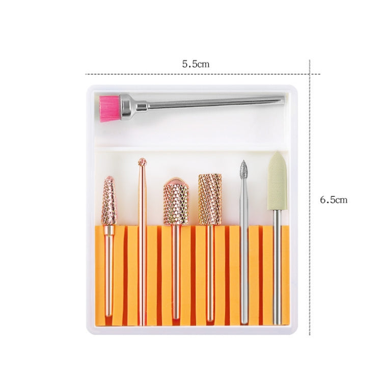 Nail Art Ceramic Tungsten Steel Alloy Grinding Heads Set Grinder Polishing Tool, Color Classification: GH-04