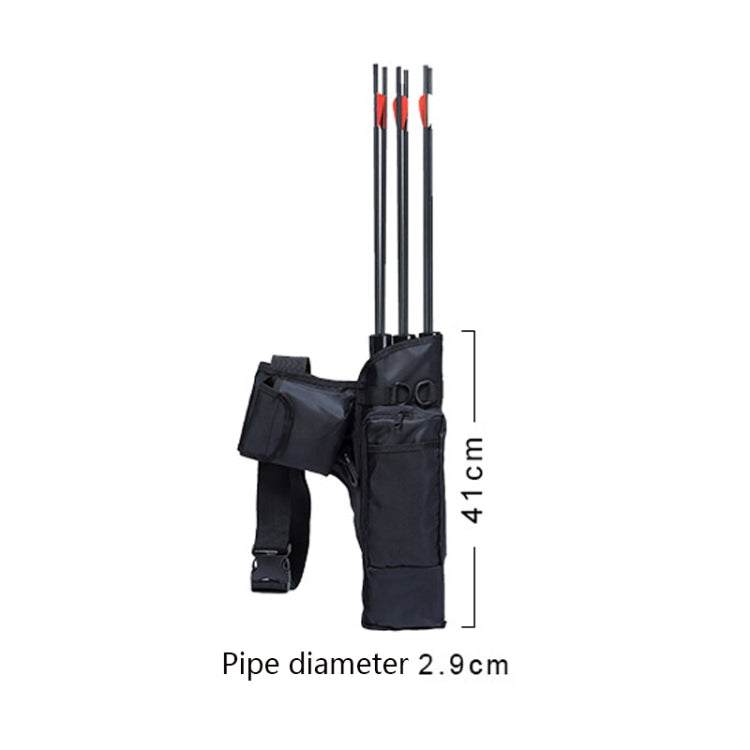 Outdoor Hunting Archery Bag Quiver Arrows Waist Bag(Black)