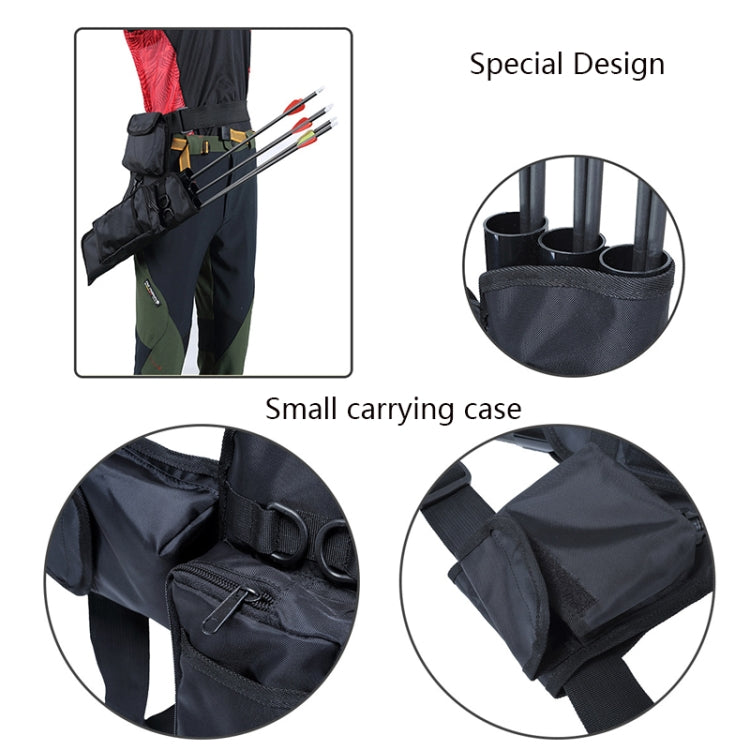 Outdoor Hunting Archery Bag Quiver Arrows Waist Bag(Black)