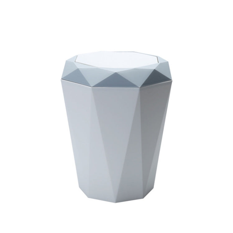Living Room Desktop Mini Trash Can Diamond Shake Lid Trash Can, Size:L 28.6x25cm