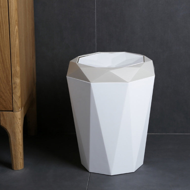 Living Room Desktop Mini Trash Can Diamond Shake Lid Trash Can, Size:L 28.6x25cm
