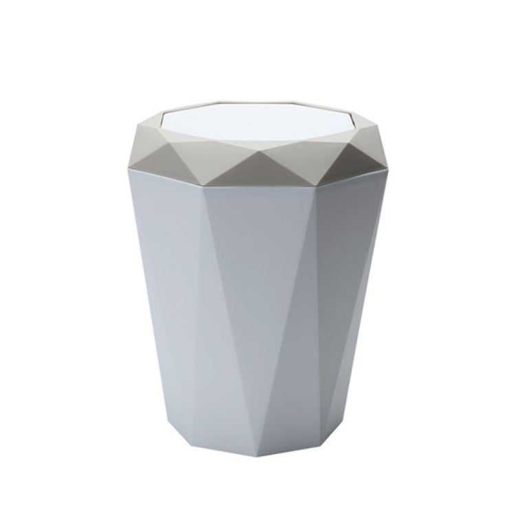 Living Room Desktop Mini Trash Can Diamond Shake Lid Trash Can, Size:L 28.6x25cm