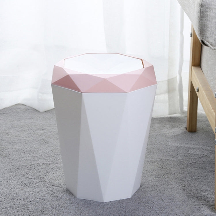 Living Room Desktop Mini Trash Can Diamond Shake Lid Trash Can, Size:L 28.6x25cm