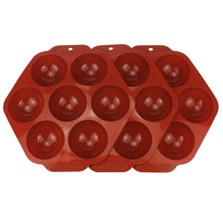 3 PCS Semicircle Silicone Cake Mold Chocolate Bomb Mold(Coffee)