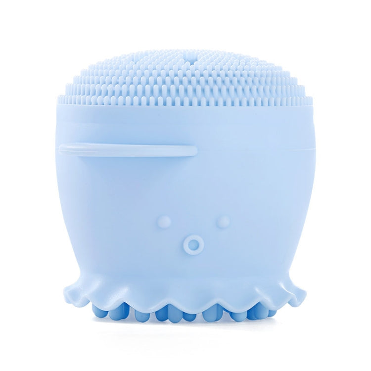 4 PCS Octopus Silicone Facial Cleanser Facial Beauty Massage Brush Pore Cleansing Oil Control Washer(Cold Blue)