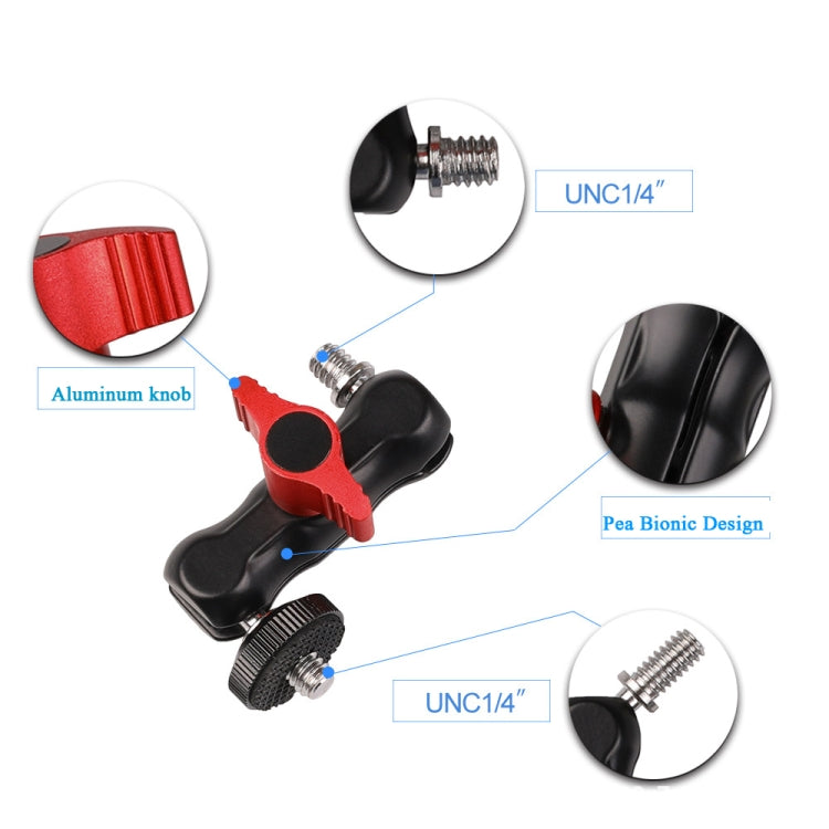 H032 Camera Magic Arm Bracket Hot Shoe Ball Head Double Ball Gimbal Hand Small Pea Clip Monitors Bracket