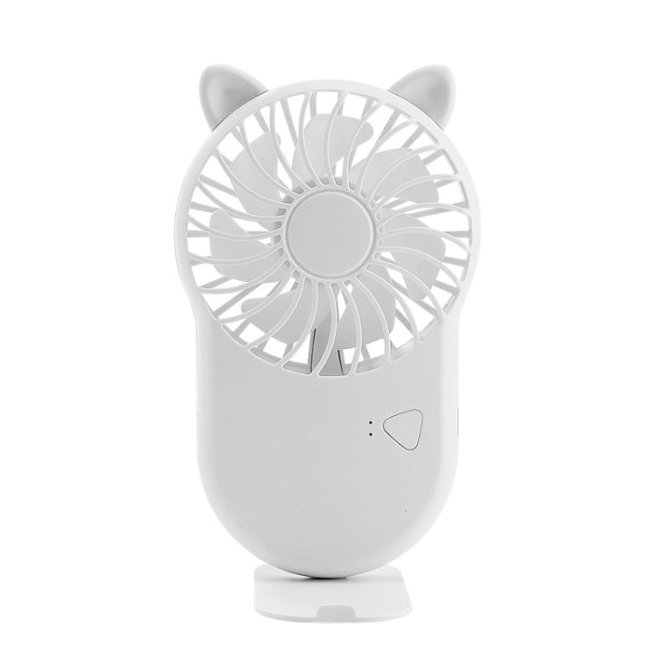 GZ-56 2 PCS Handheld USB Portable Silent Fan Mobile Phone Holder Mini Fan(White)