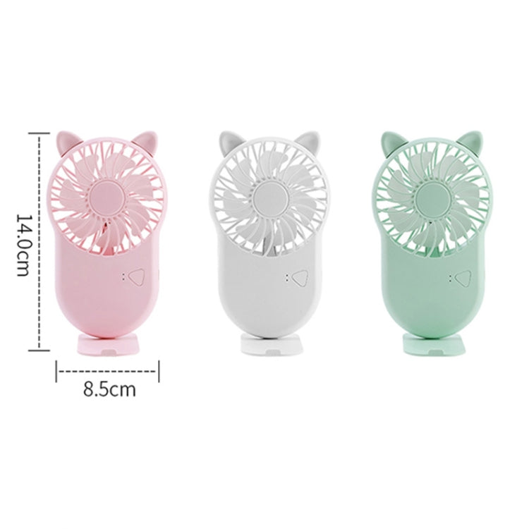 GZ-56 2 PCS Handheld USB Portable Silent Fan Mobile Phone Holder Mini Fan(White)