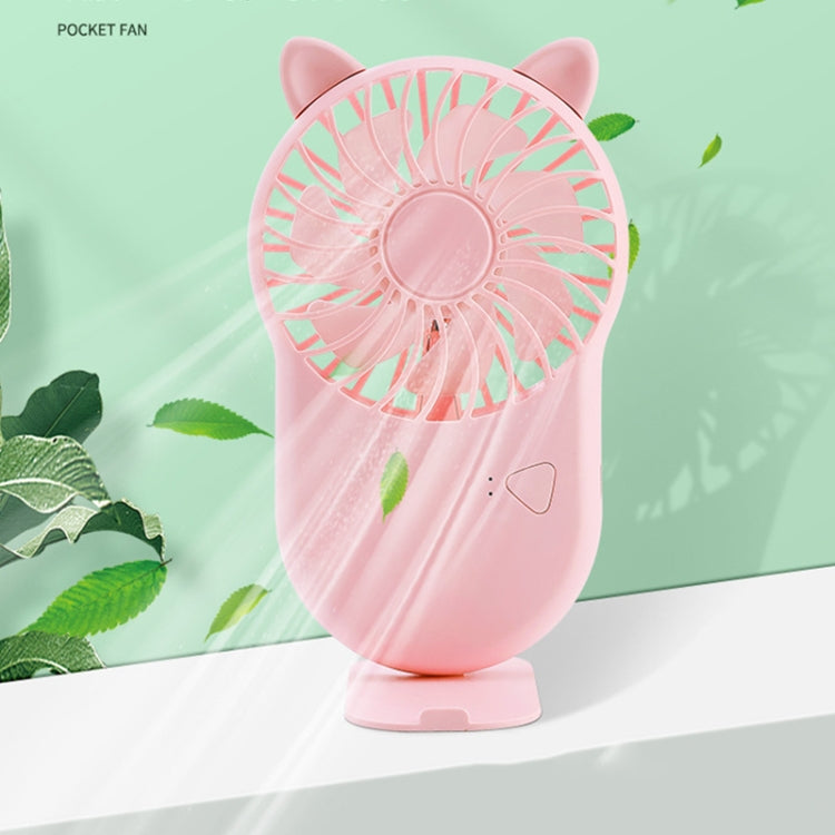 GZ-56 2 PCS Handheld USB Portable Silent Fan Mobile Phone Holder Mini Fan(White)
