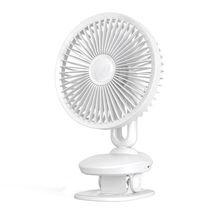 F8 Automatic Shaking Clip Fan Multifunctional USB Mini Office Student Dormitory Night Light Fan(Green)
