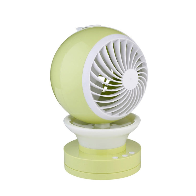 QM-06 USB Portable Mini Fan LED Luminous Spray Humidifying Desktop Office Fan(Green)