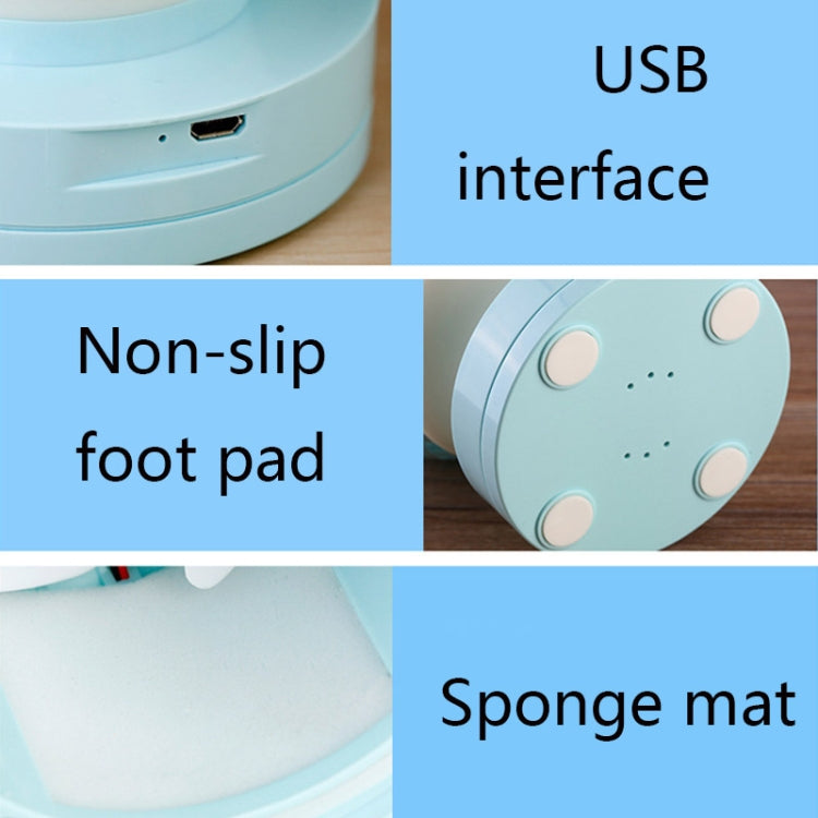 QM-06 USB Portable Mini Fan LED Luminous Spray Humidifying Desktop Office Fan(Green)
