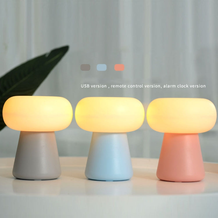 XYD-055 Cloud Mushroom USB Clock Night Light Sleep Timer Remote Control Bedside Lamp, Light color: Pat Type White Light