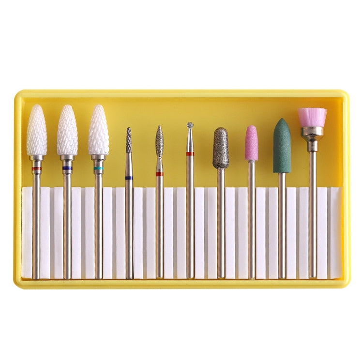 Nail Alloy Tungsten Steel Ceramic Grinding Machine Accessories Nail Grinding Heads Set Polishing Tool, Color Classification: BH-01