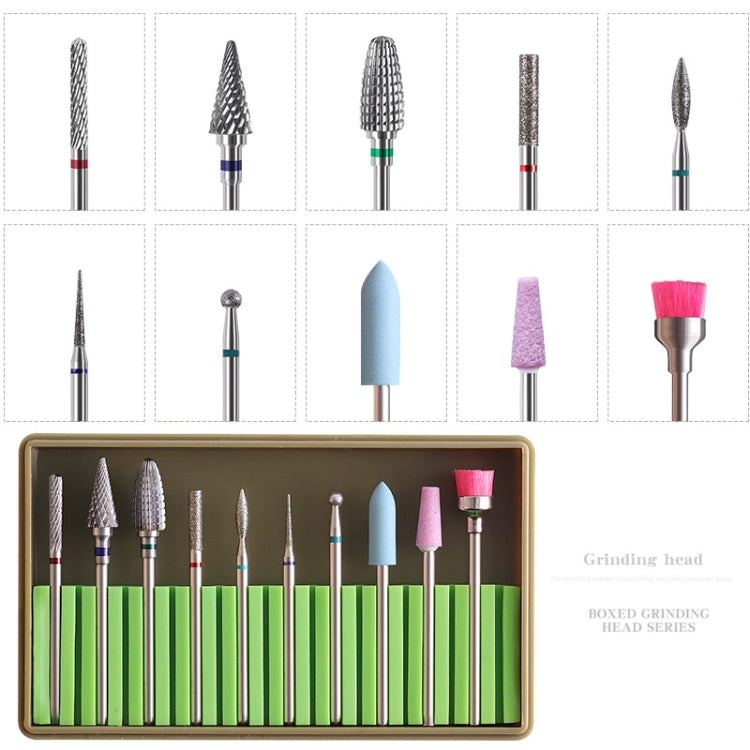 Nail Alloy Tungsten Steel Ceramic Grinding Machine Accessories Nail Grinding Heads Set Polishing Tool, Color Classification: BH-06