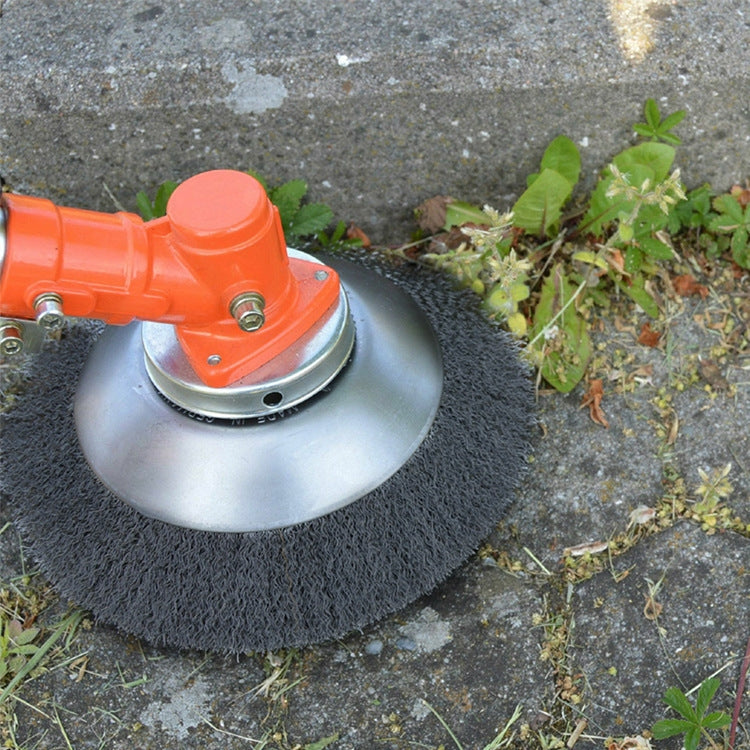 6 Inch Lawn Mower Fine Wire Iron Block Rust Removal Wheel Floor Dust Removal Steel Wire