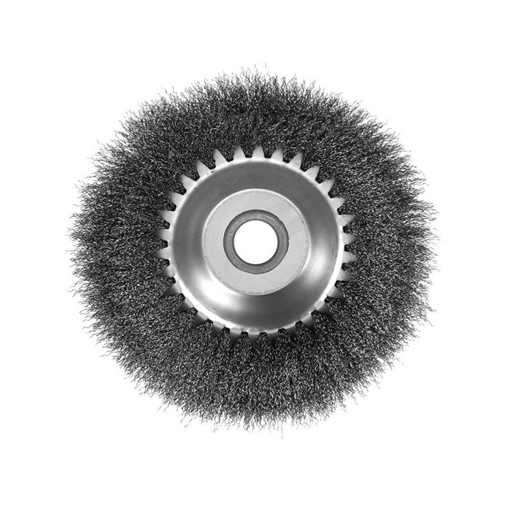 8 Inch  Lawn Mower Fine Wire Iron Block Rust Removal Wheel Floor Dust Removal Steel Wire
