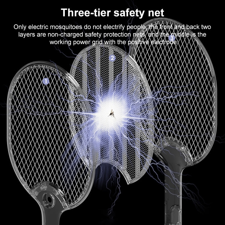 LED Mosquito Swatter USB Mosquito Killer, Colour: White (With Base)