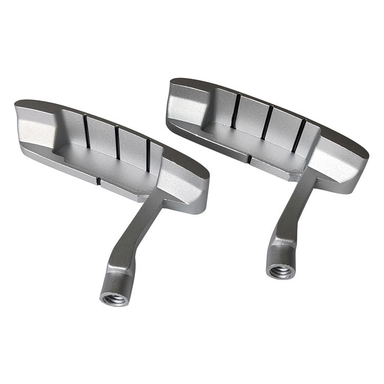 2 PCS Children Sngle-Sided Golf Putter Head Zinc Alloy Practice Putter Head(Silver)