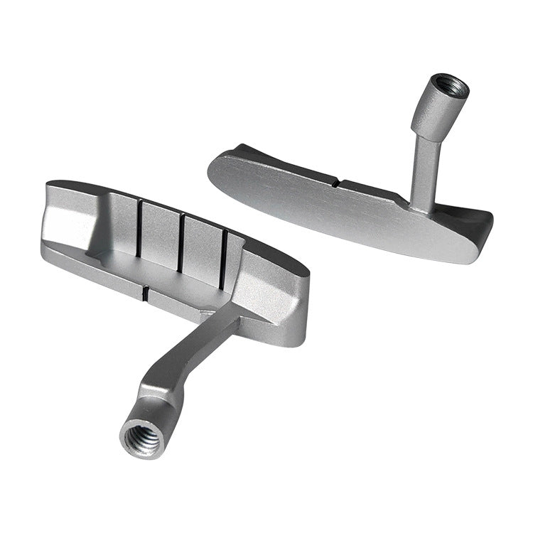 2 PCS Children Sngle-Sided Golf Putter Head Zinc Alloy Practice Putter Head(Silver)