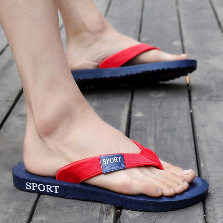 Men Antiskid Slippers Casual Beach Shoes Flip Flops, Size: 41