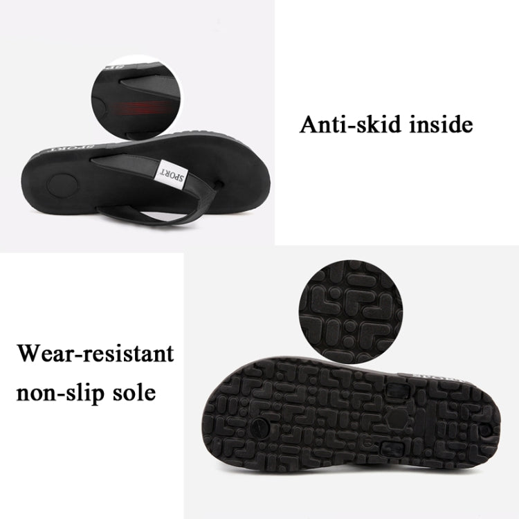 Men Antiskid Slippers Casual Beach Shoes Flip Flops, Size: 41