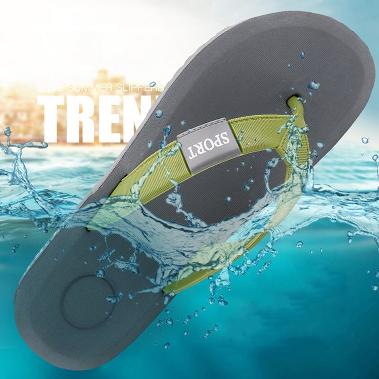 Men Antiskid Slippers Casual Beach Shoes Flip Flops, Size: 42