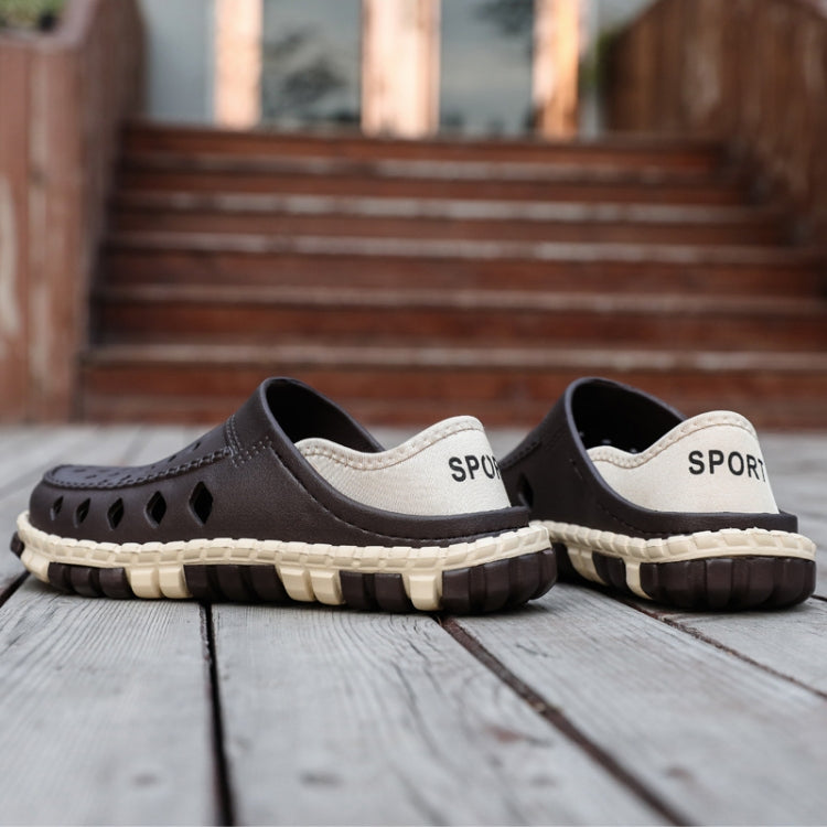Summer Men Sandals Hollow Slippers Seaside Antiskid Beach Shoes, Size: 41