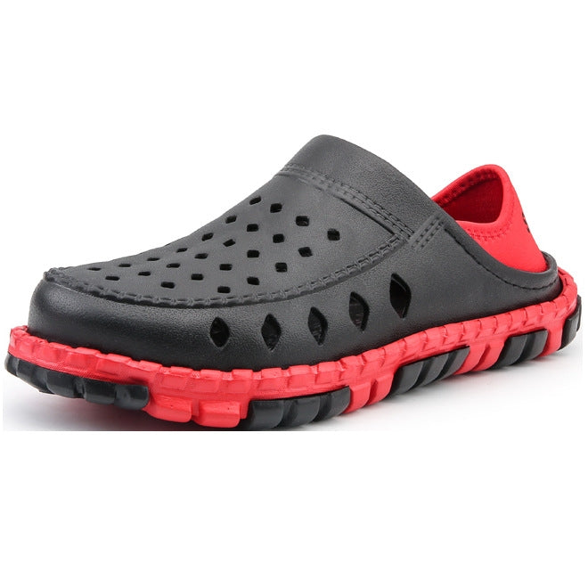 Summer Men Sandals Hollow Slippers Seaside Antiskid Beach Shoes, Size: 42