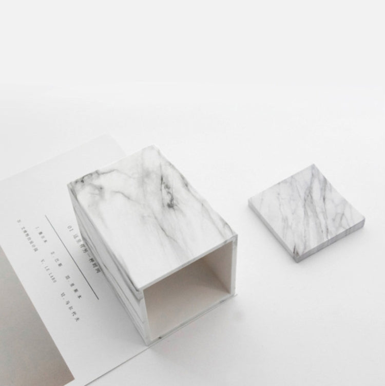 Marble Texture Pen Holder Desktop Stationery Storage Box