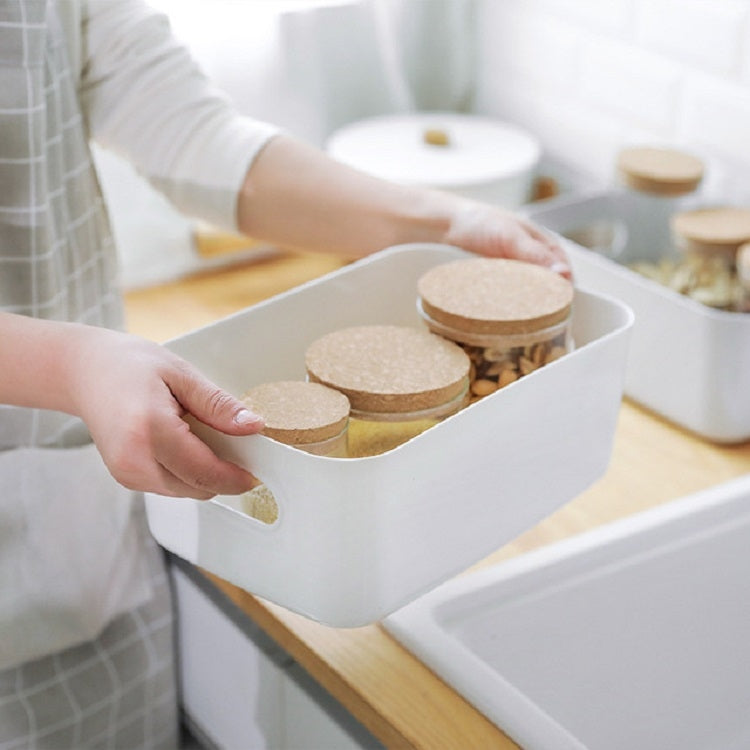 Desktop Storage Box Bathroom Kitchen Plastic Storage Basket Snacks Sundry Storage Basket Cosmetics Storage Basket