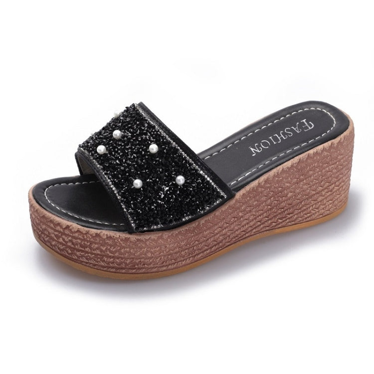 Ladies Wedge Sandals Summer Platform Shoes, Size: 37