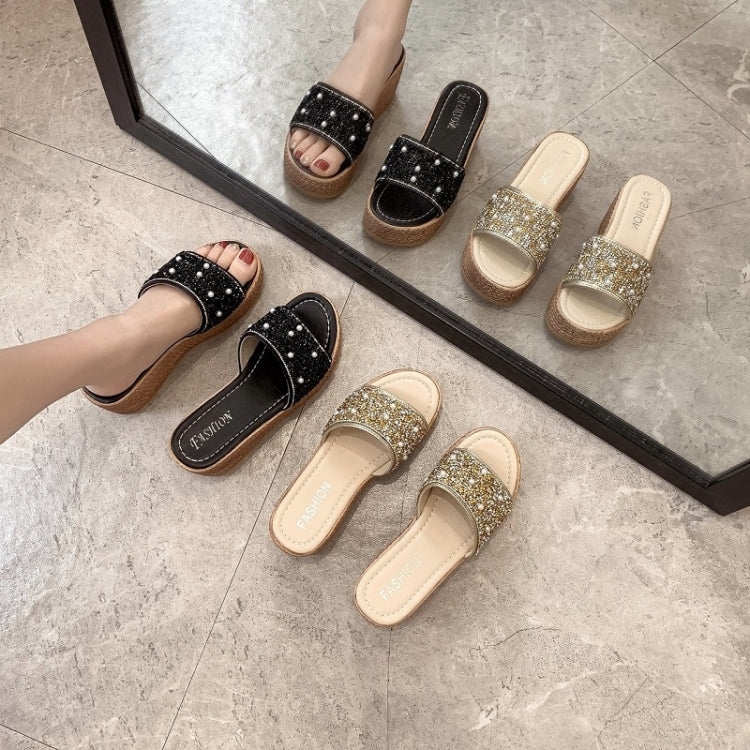 Ladies Wedge Sandals Summer Platform Shoes, Size: 37
