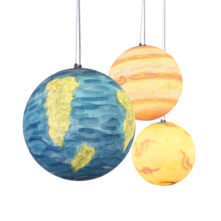 Diameter 20cm Mall Hall Kindergarten Playground Outdoor Planet Chandelier Spherical Lamp, Random Style Delivery