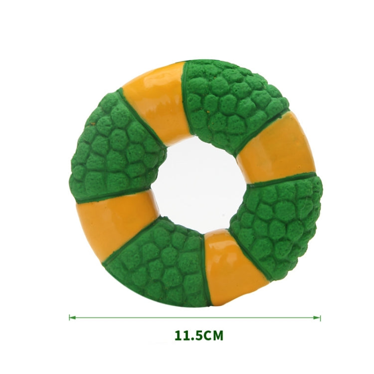 Dog Vocal Toy Latex Molar Bite Resistant Dog Bite Toy, Specification: Donut (Green)