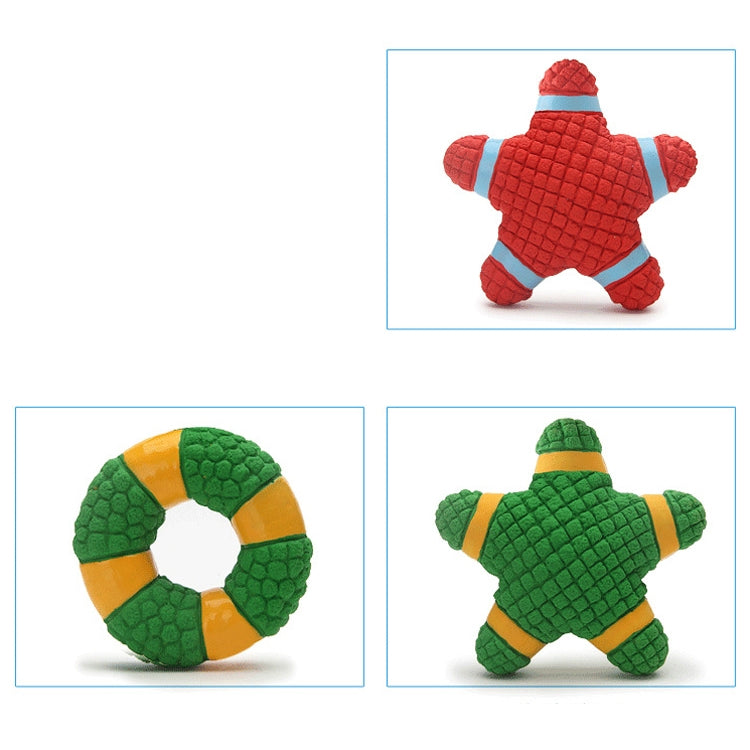 Dog Vocal Toy Latex Molar Bite Resistant Dog Bite Toy, Specification: Starfish (Red)