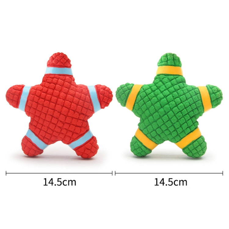 Dog Vocal Toy Latex Molar Bite Resistant Dog Bite Toy, Specification:  Starfish (Green)